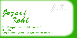 jozsef kohl business card