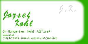 jozsef kohl business card